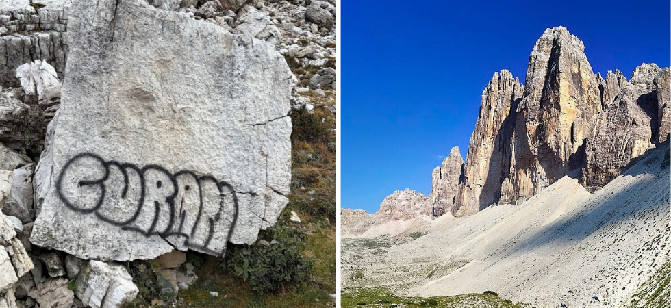 Graffiti sulle Dolomiti, lo sfogo della guida alpina: Noi accogliamo tutti