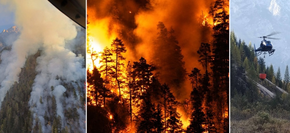 "Non solo le fiamme. E' impressionante il rumore dei sassi e dei tronchi che cadono"