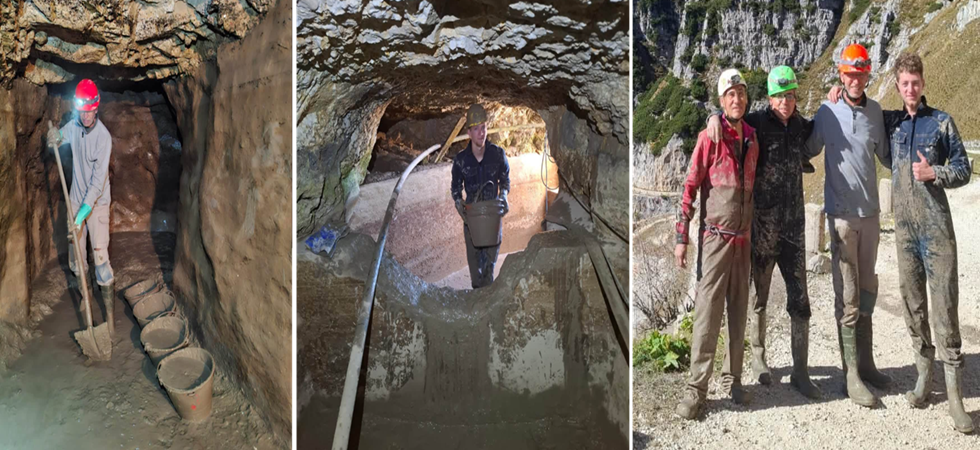 “Fare il rifugista vuol dire anche questo”: gallerie e cisterne vuote per la crisi idrica e allora sul Pasubio si lavora per