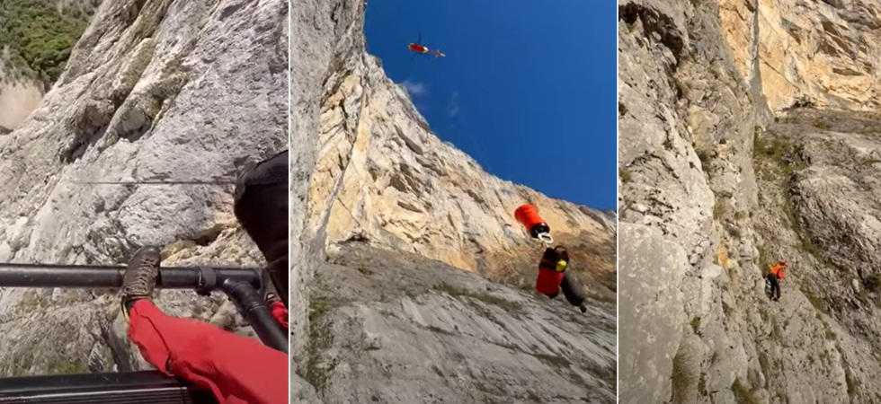 Dramma sfiorato sul Monte Brento: base jumper di 38 anni si lancia ma la vela si impiglia su uno sperone di roccia