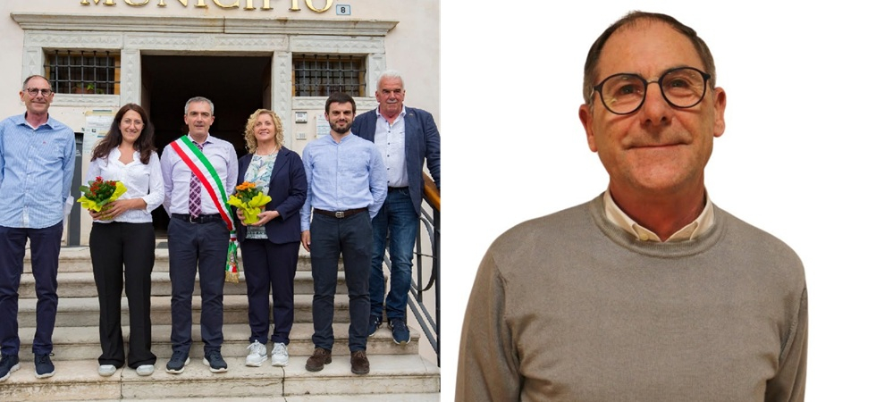 A sinistra la Giunta Comunale di Ville D'Anaunia con Stefano Menapace A sinistra la Giunta Comunale di Ville D'Anaunia con Stefano Menapace