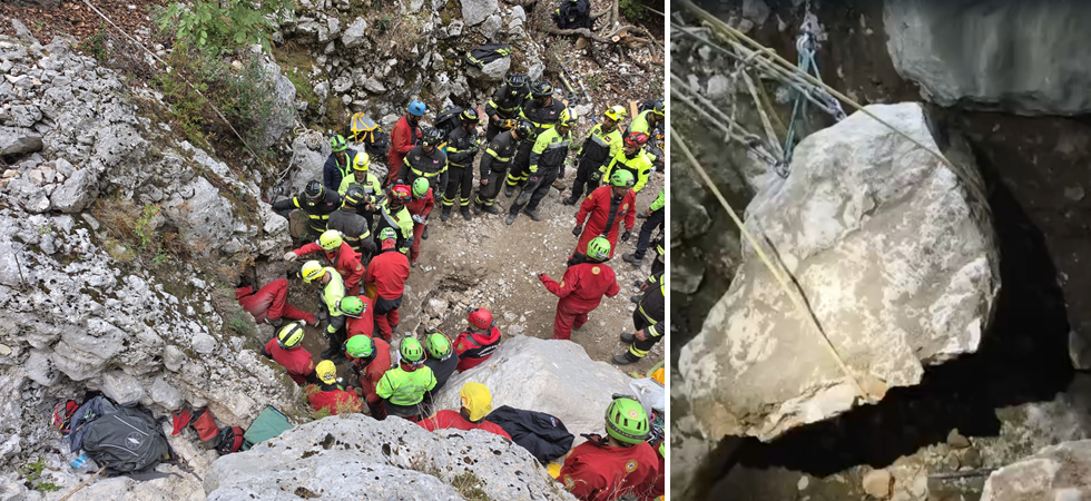 Intrappolato da quasi 24 ore in una grotta strettissima: corsa contro il tempo per liberare lo speleologo bloccato