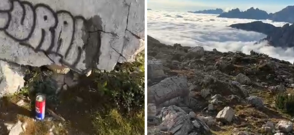 "Due anni fa la stessa storia", dopo 'Tourists go home' un'altra scritta sul masso con tanto di impronta fossile
