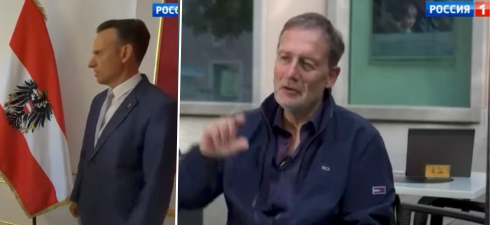 Il "vannacciano" Bessone con Sven Knoll e l'ex sindaco intervistati dalla tv russa Rossija per una "soluzione altoatesina"