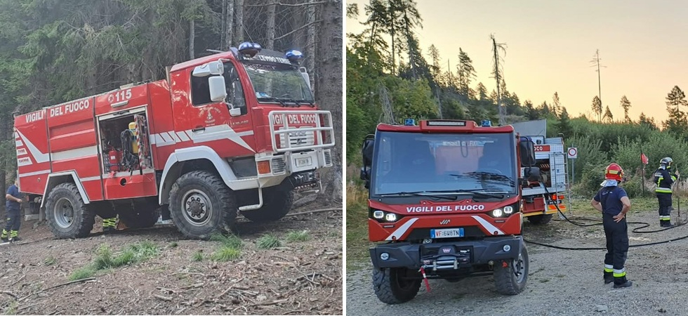 Fuga di gas da una bombola all'interno di un albergo: due corpi dei vigili del fuoco al lavoro