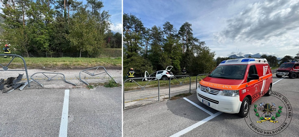 Perde il controllo dell'auto e sfonda le barriere del parcheggio, l'impatto violentissimo: un uomo trasportato in ospedale