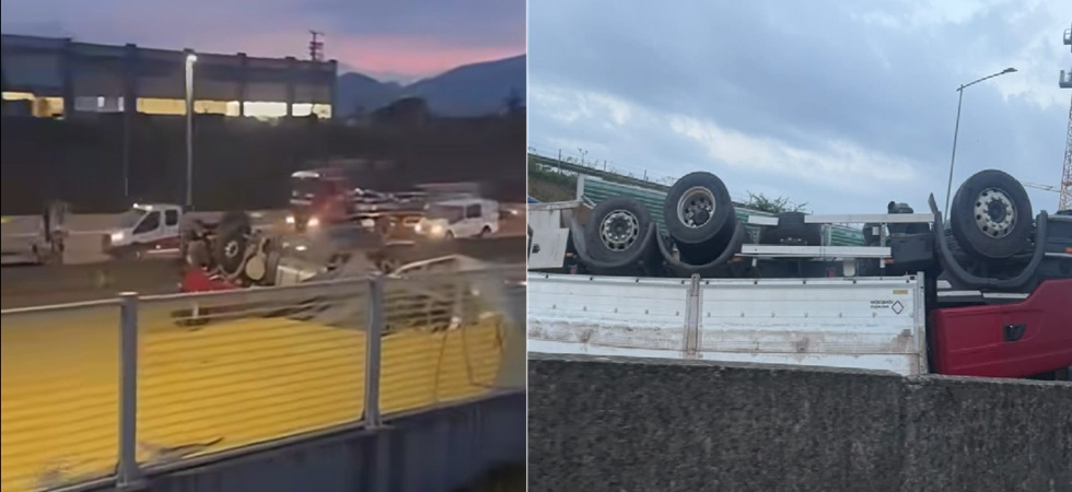 Camion si ribalta e perde un carico di mais: autostrada bloccata e traffico in tilt nelle prime ore del mattino