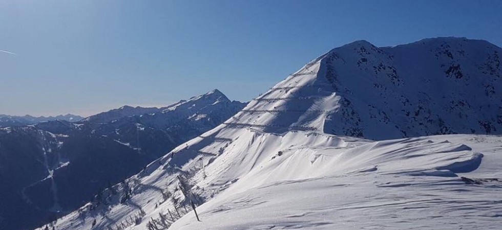 La valanga avvenuta dalla cima del Piz di Montes - Cimon di Bolentina (Foto CLV Stanchina)