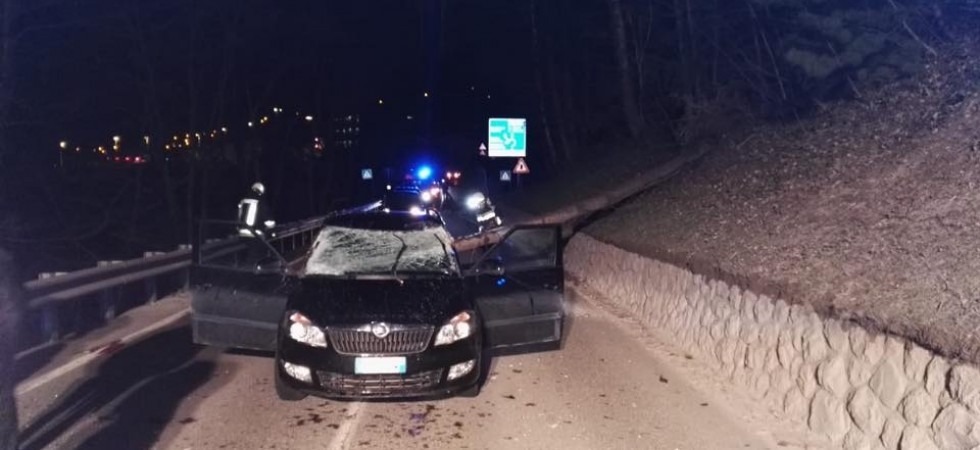 Foto Facebook Vigili del fuoco Chiusa Raffiche di vento a 120 km/h