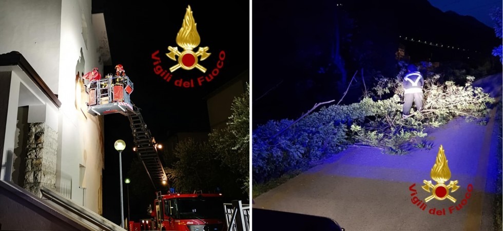 Vento fortissimo in Trentino, danni ad una scuola e piante abbattute