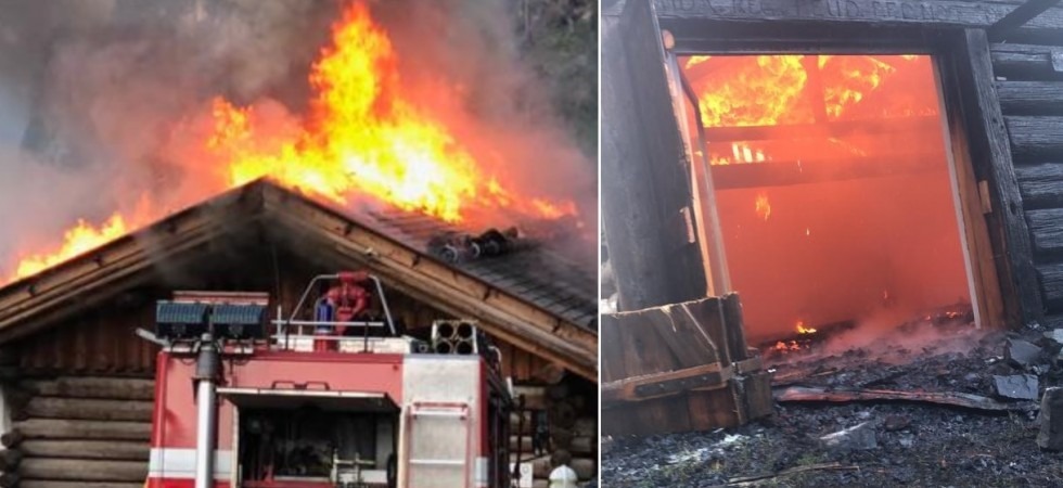 Un incendio distrugge Maso delle Coste, all'origine delle fiamme potrebbe esserci un cortocircuito