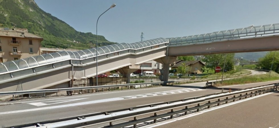 Trento, manutenzione urgente della passerella pedonale