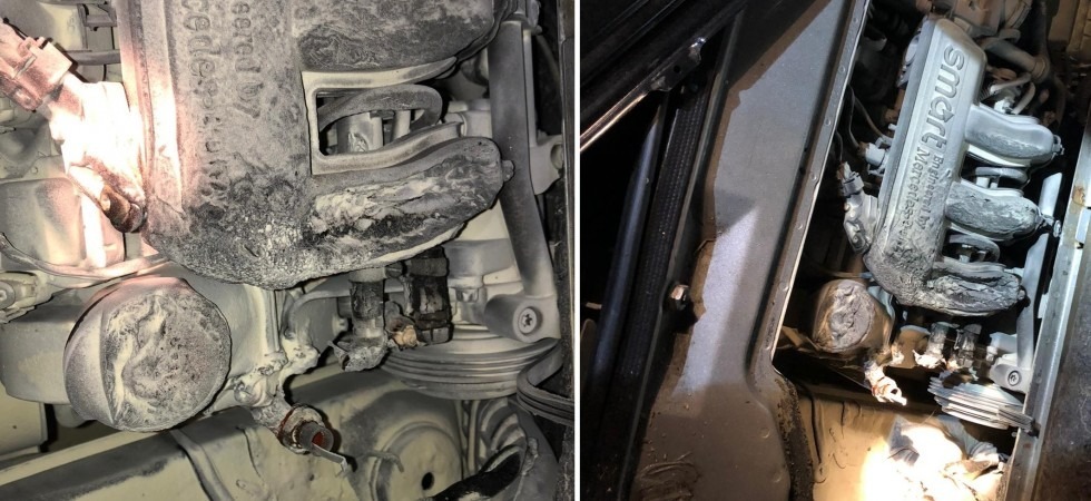 Parcheggiano l'auto sotto casa e poco dopo prende fuoco