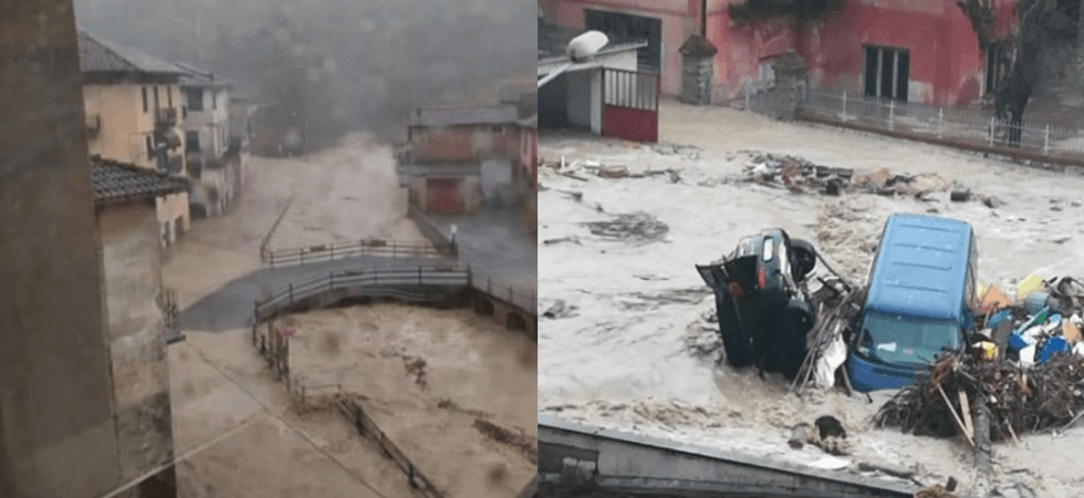 Castelletto d'Olbia (Alessandria) Maltempo in Liguria e Piemonte, esondano i fiumi e si allagano strade e ferrovie