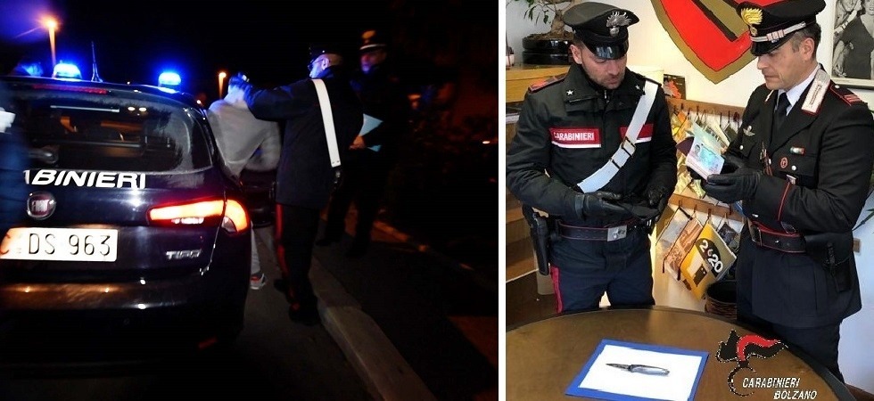 Estrae il coltello e si fa consegnare cellulare e passaporto: arrestato nello stesso bar dove aveva effettuato il colpo