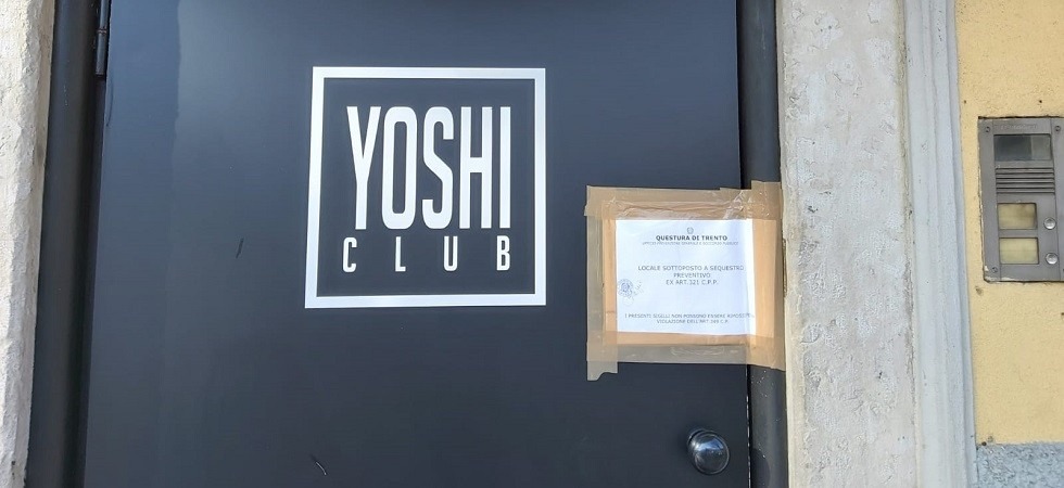 Musica troppo alta, sequestro preventivo'' e sigilli per il Yoshi club in piazza Venezia a Trento