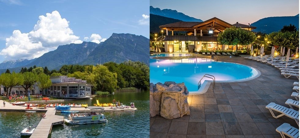 Da sinistra Camping lago di Levico e Camping Mario a Caldonazzo Da sinistra Camping lago di Levico e Camping Mario a Caldonazzo