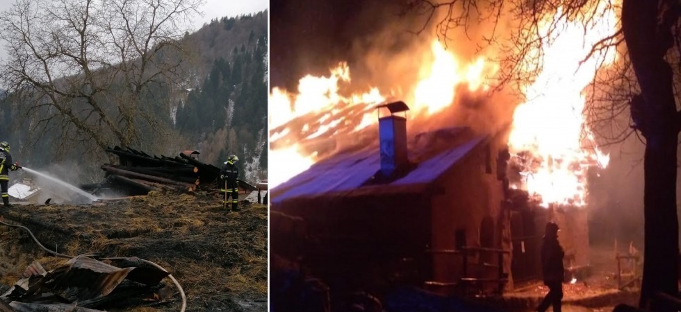Un fienile divorato nella notte dalle fiamme, a fuoco 35 balle di fieno