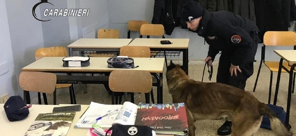 A 15 anni con l'hashish fuori dalla scuola: i carabinieri arrestano una persona e ne denunciano altre tre