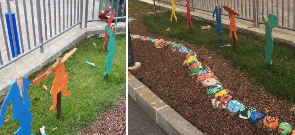 Distrutta l'aiuola realizzata dai bambini, i cittadini: Vigliacchi e incivili''