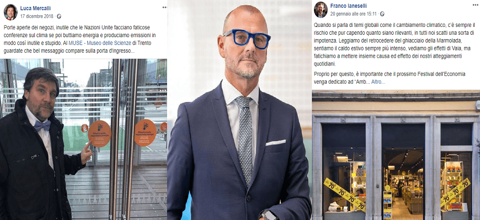 Da Ianeselli a Mercalli: Chiudere le porte dei negozi per aiutare l'ambiente''