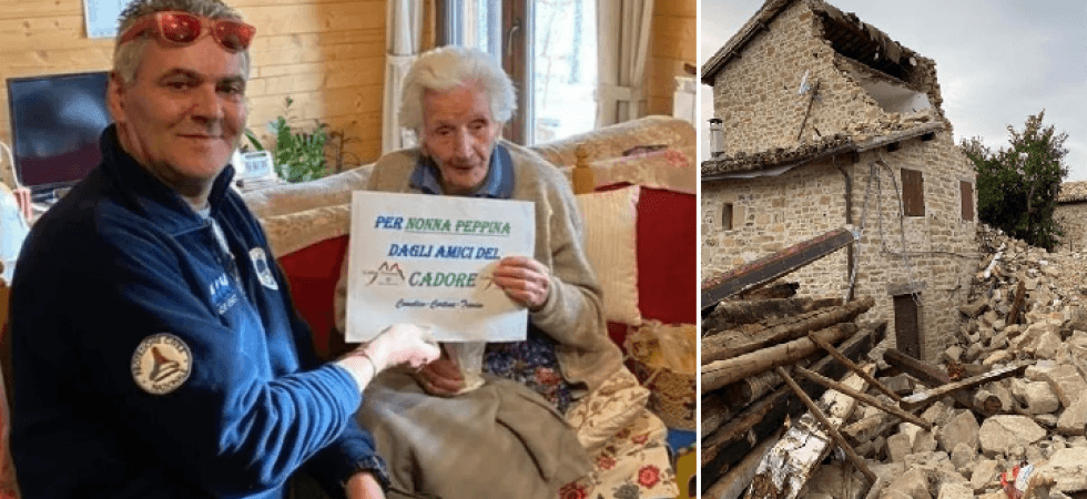 Dal Cadore un generoso regalo di Pasqua per nonna Peppina, la 98enne che nel terremoto era rimasta senza casa