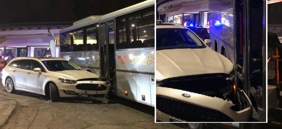 Sbaglia manovra e si schianta contro l'autobus
