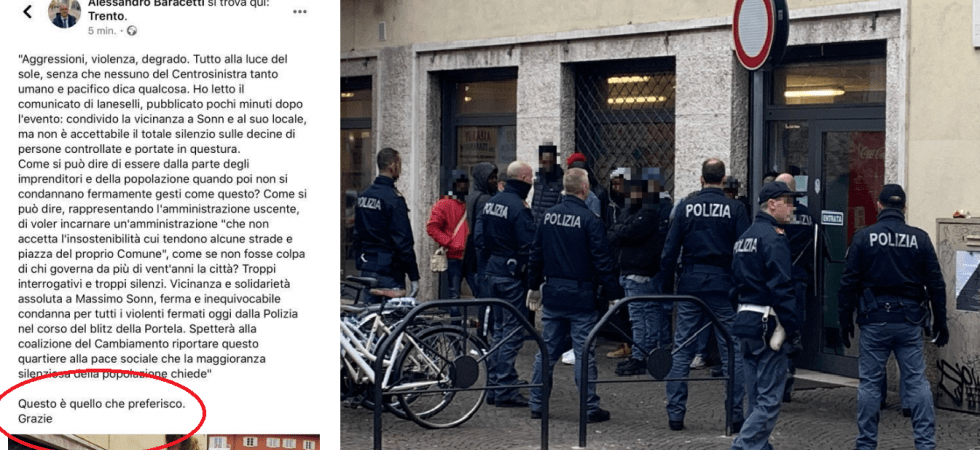 Aggressione in Piazza della Portela, anche Baracetti prova a dire la sua ma su Facebook appaiono i ringraziamenti a chi gli