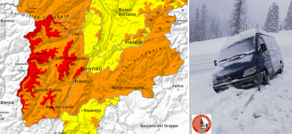 Valanghe, è allerta rossa