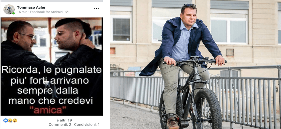 Il candidato sindaco, nella polemica per il consiglio'' all'avversario