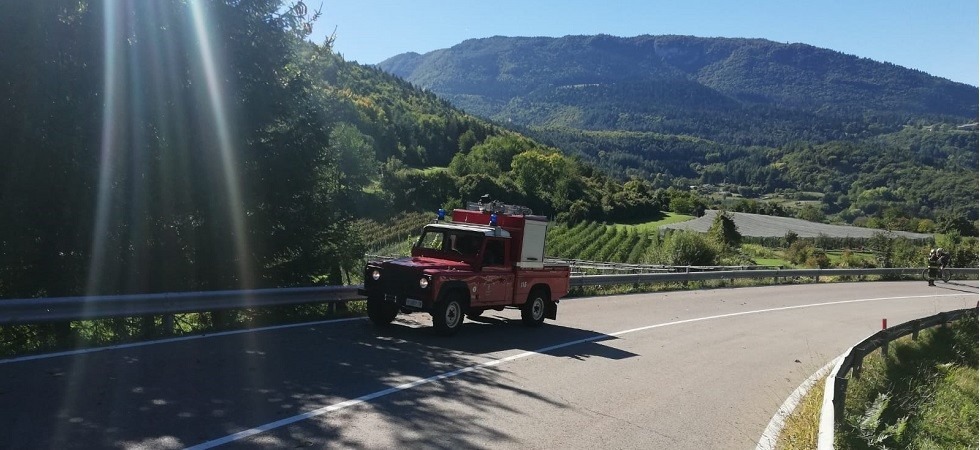 Va a far legna, ma un albero si spezza e lo colpisce, trentenne soccorso dai pompieri