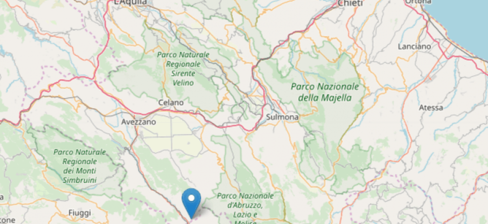 Forte scossa di terremoto in provincia de L'Aquila