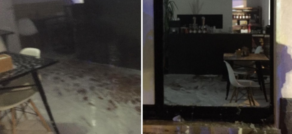Esplosione in una pizzeria, in frantumi le vetrate e gravi danni ai locali