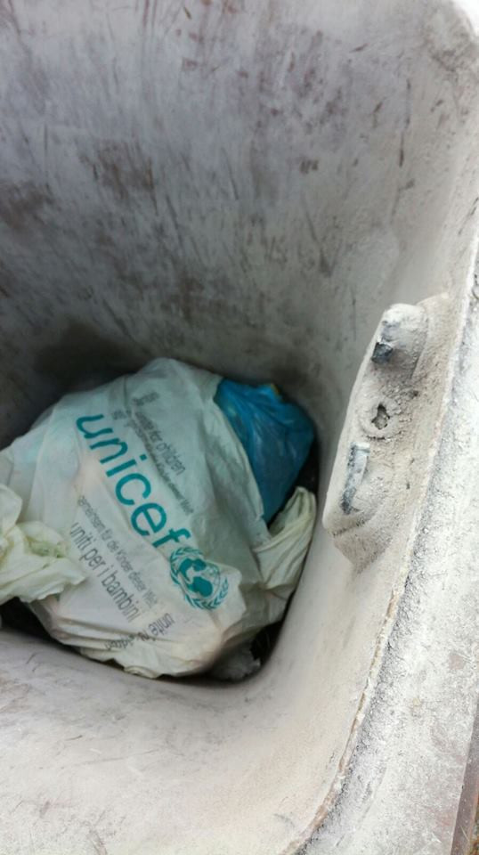 I sacchi blu nell'umido organico