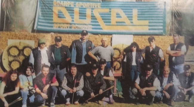 Una foto all'epoca del primato di Celestino Poletti