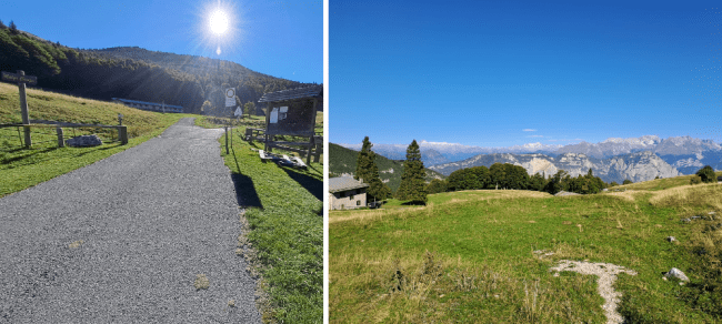 Malga Campo e la vista sul gruppo del Brenta