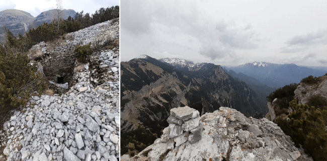 La vista dalla cima del Monte Testo