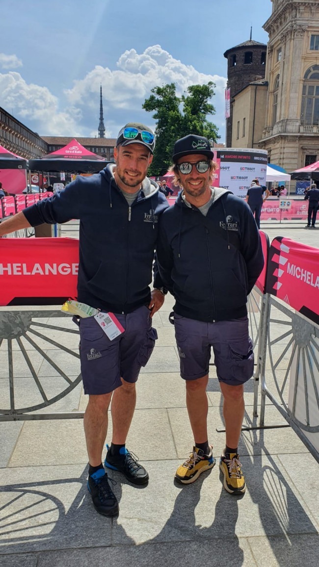 Dino Davarda con l'amico e collega Matteo Donei