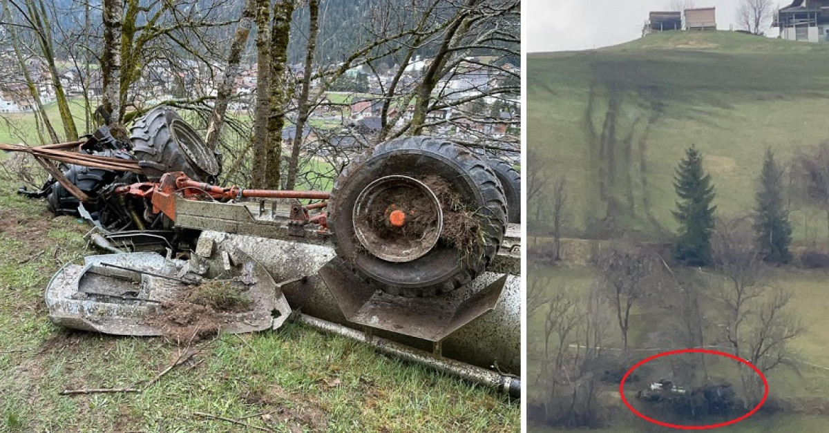 LE FOTO. Sbaglia la manovra e si ribalta con il trattore che precipita ...