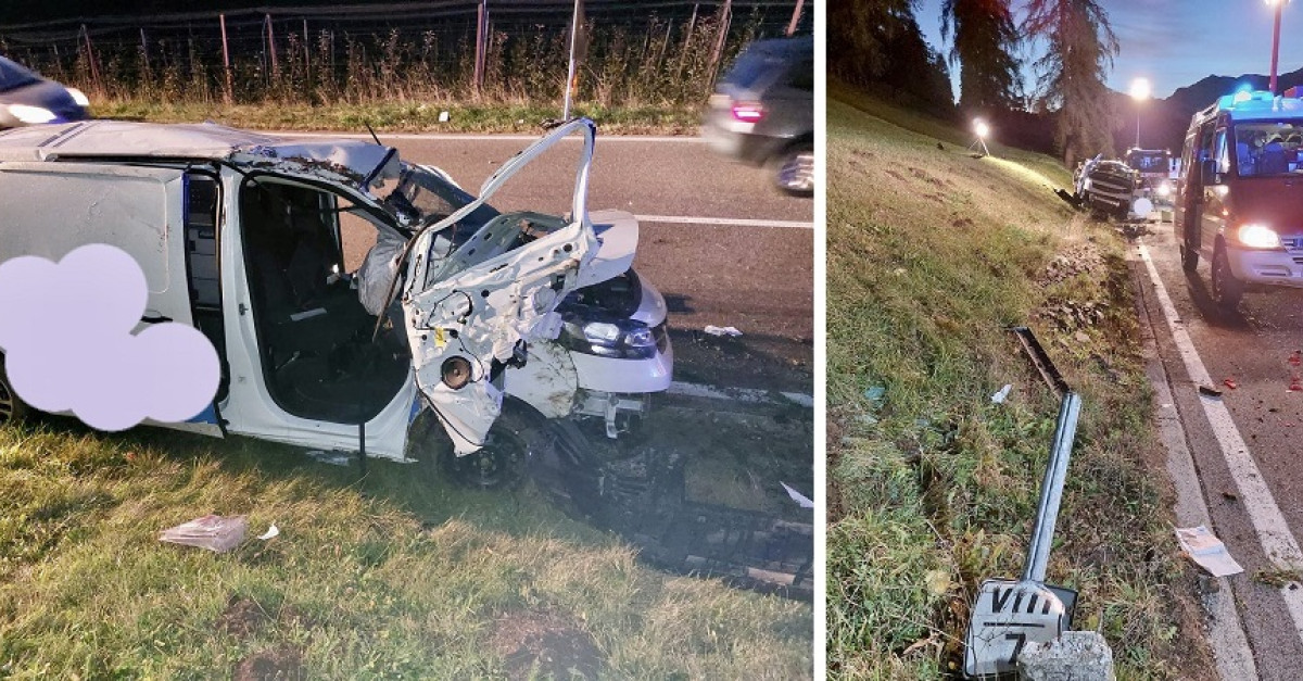 Esce di strada con il furgone e si ribalta (FOTO): ferito l’autista. Il ...