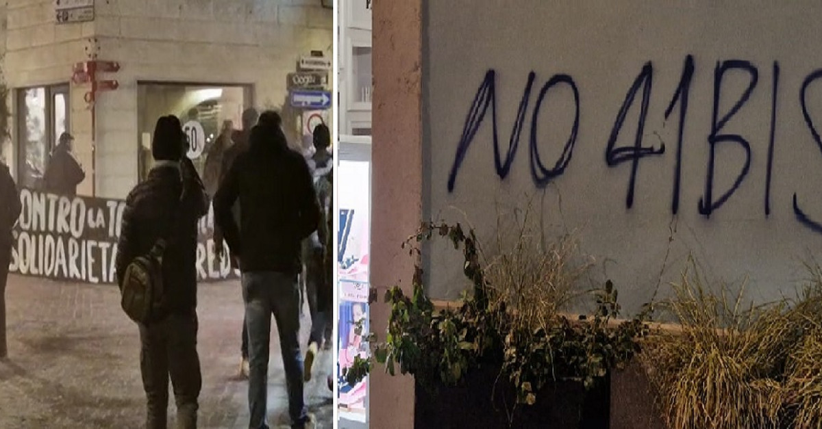 Dopo Trento gli anarchici imbrattano anche Rovereto il corteo (VIDEO