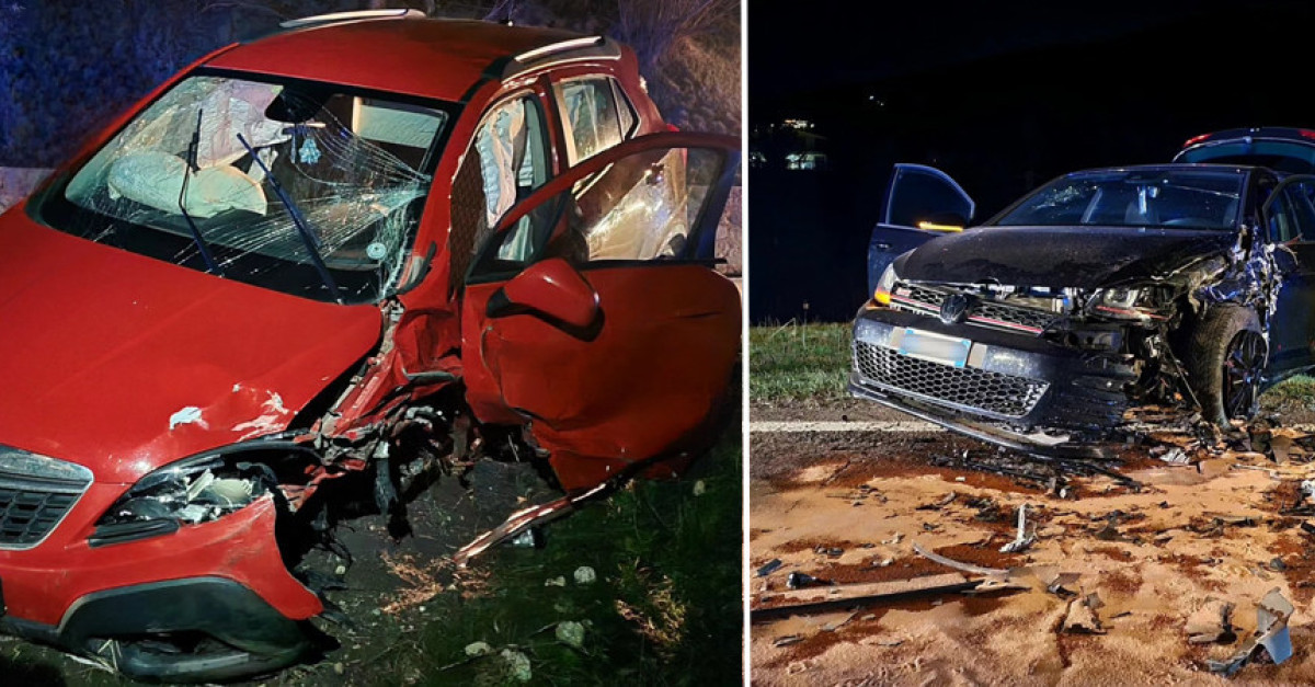 Violento scontro tra due auto (FOTO), momenti di paura: tre persone ...