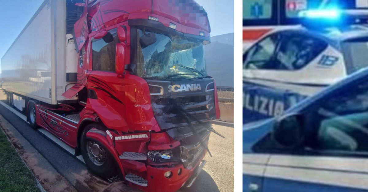 Paura sulla superstrada, tamponamento tra due mezzi pesanti: traffico ...