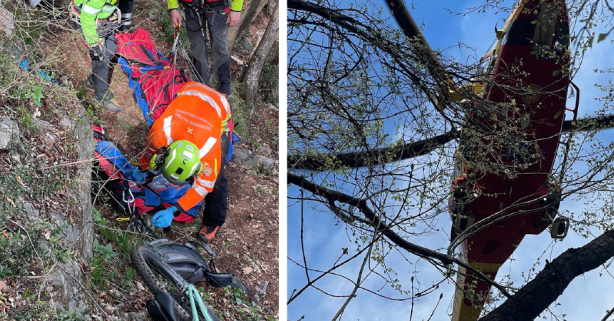 Esce dal sentiero e cade in mountain bike, paura per un 58enne: trauma ...