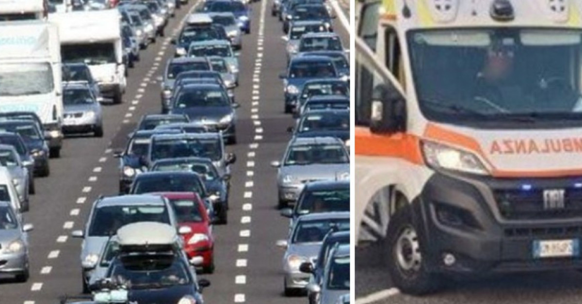Scontro tra due veicoli in autostrada, in azione i soccorsi e i vigili ...