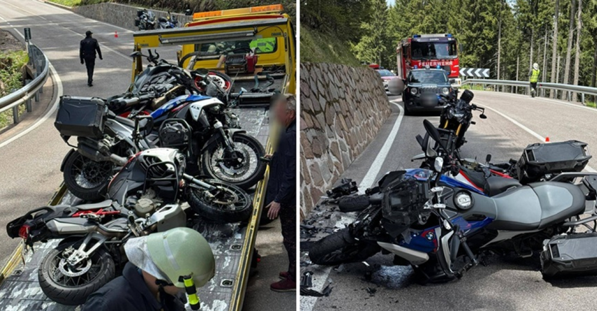 Grave incidente stradale in montagna: tre moto cadono a terra (FOTO all ...