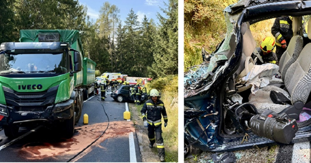 Terrificante scontro tra un'auto e un camion: morta la donna alla guida ...