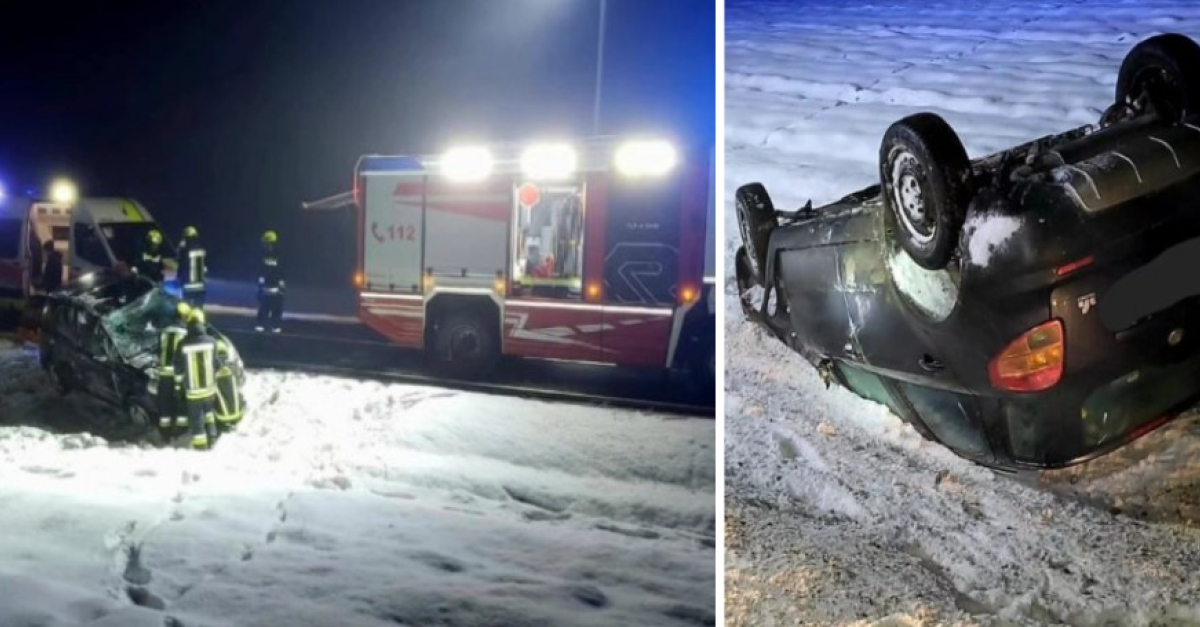 Perde il controllo dell'auto che finisce fuori strada e si ribalta ...
