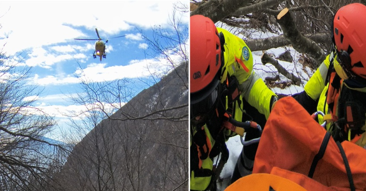 Paura nel bosco, operaio 37enne scivola su un ripido pendio innevato e ...