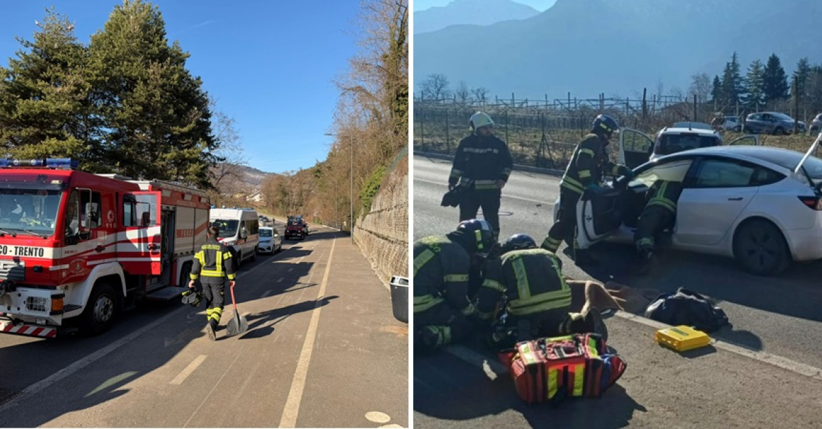Violento tamponamento tra una Tesla e una Panda (FOTO). Tre persone ...